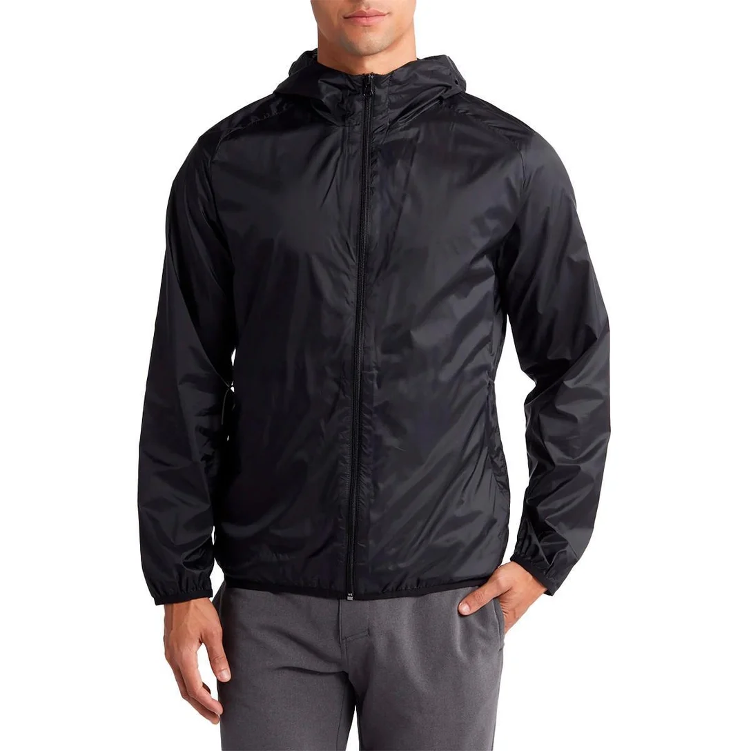 -56% Jaqueta Corta Vento Impermeável Masculino Leve e Confortável Estilo Casual Liso – Preto