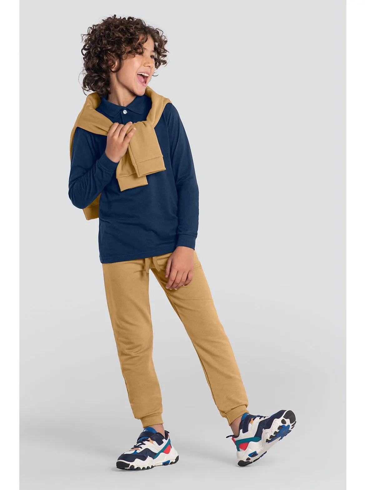 Camisa polo infantil menino em malha Brandili Básicos – 20%OFF