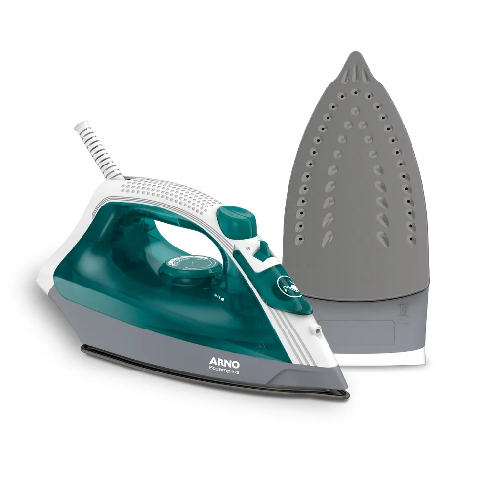 -50%OFF Ferro a Vapor Elétrico Arno Steamgliss Base Antiaderente + Desconto no Pix