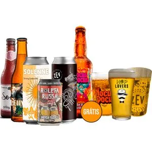 -44%OFF Kit Explorador 6 Cervejas artesanais + 3 Copos Grátis