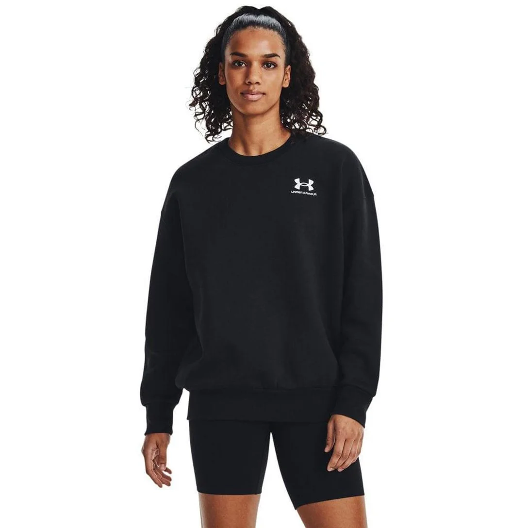 -50%OFF Moletom Feminino Under Armour Essential Fleece GG Preto