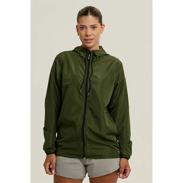 -40%OFF Jaqueta Corta Vento Feminino Impermeável WSS Personalizada Verde