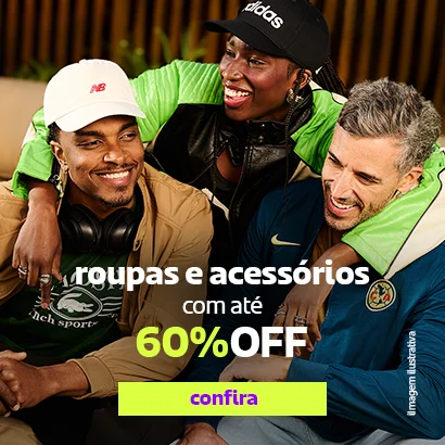 Roupas e Acessórios na Netshoes com até -65%OFF