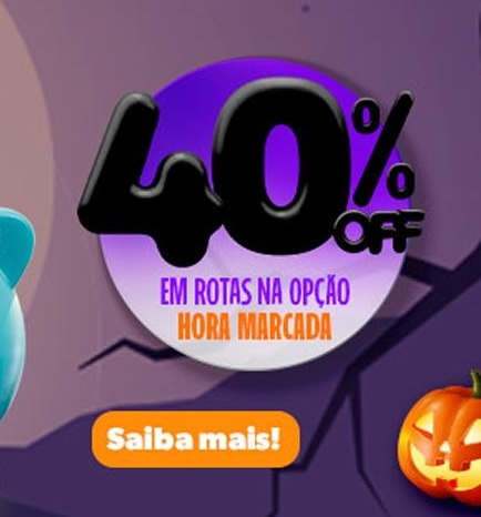 Halloween na Outlet de Passagens, tudo com até -40% OFF com cupom!