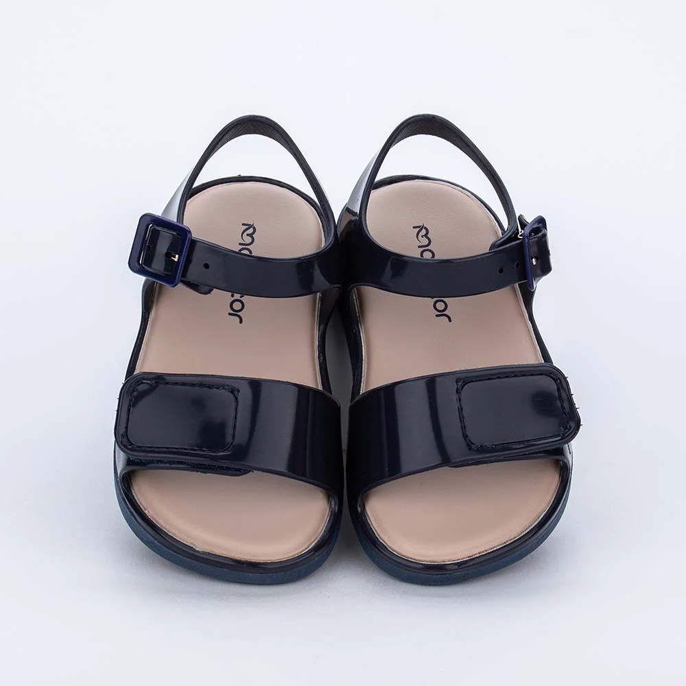 -74% OFF Sandália Papete Bebê Mar e Cor Summer Marinho na Kidy Calçados